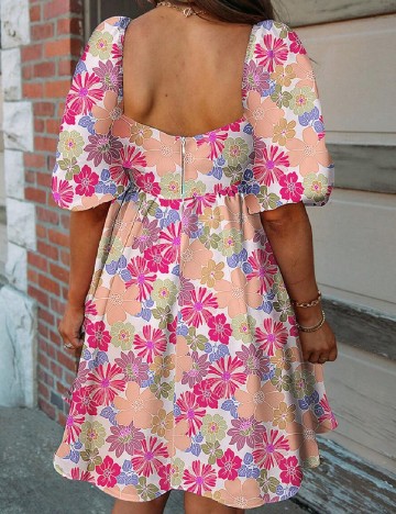 Rochie scurta SHEIN, floral print