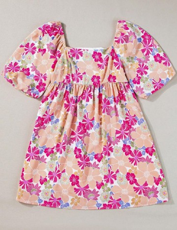 Rochie scurta SHEIN, floral print