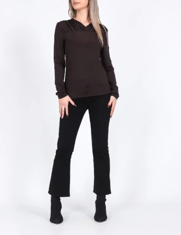 Bluza Vero Moda, maro inchis