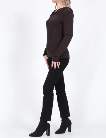 Bluza Vero Moda, maro inchis