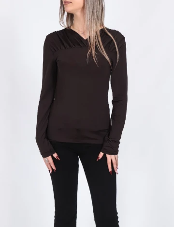 Bluza Vero Moda, maro inchis