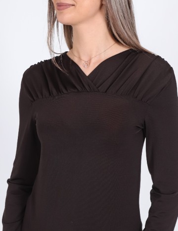 Bluza Vero Moda, maro inchis
