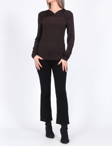 Bluza Vero Moda, maro inchis