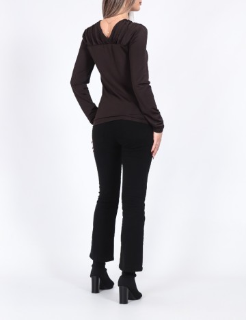 Bluza Vero Moda, maro inchis