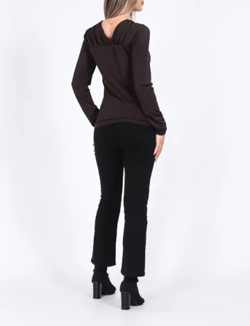 Bluza Vero Moda, maro inchis