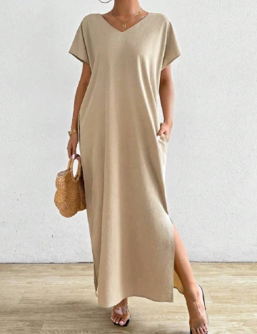 Rochie lunga SHEIN, crem
