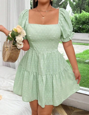 Rochie scurta SHEIN CURVE, verde