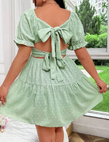 Rochie scurta SHEIN CURVE, verde