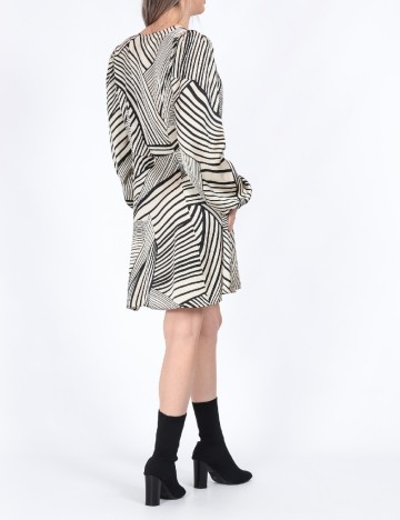 Rochie scurta Vero Moda, negru/crem