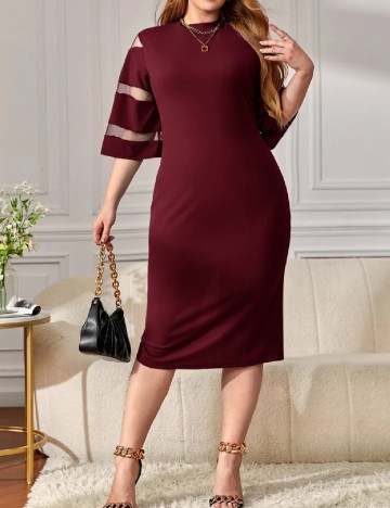 Rochie medie SHEIN CURVE, rosu