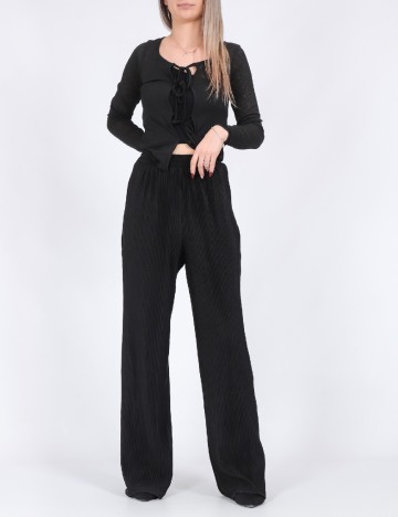 
						Pantaloni Pieces, negru