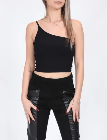 Set topuri 2 bucati Stradivarius, alb/negru