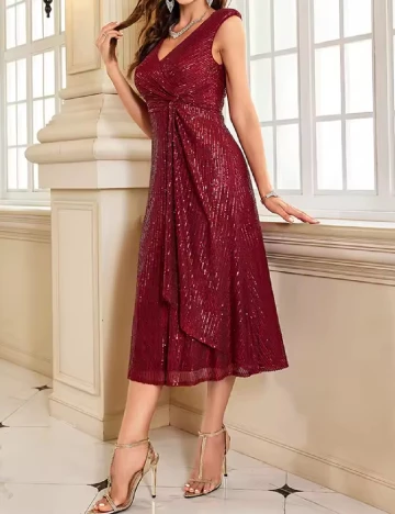 Rochie medie XUIBOL, rosu Rosu