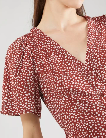 Rochie scurta Vero Moda, maro
