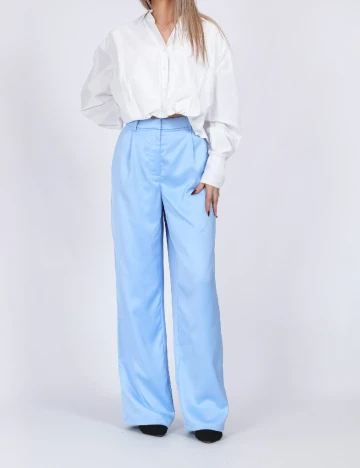 Pantaloni Pieces, albastru