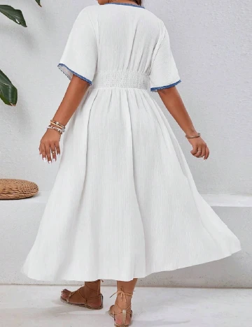 Rochie medie SHEIN CURVE, alb
