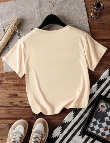 Tricou SHEIN, crem
