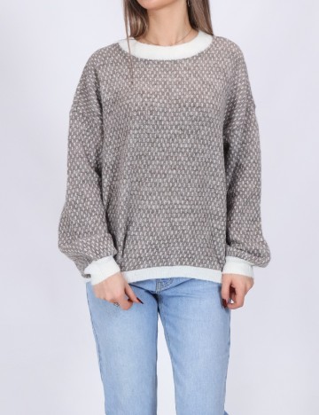 Pulover Pieces, maro