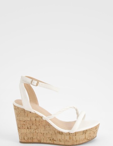 Sandale Boohoo, alb