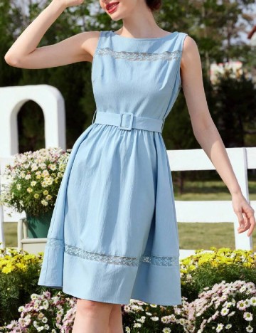 Rochie scurta SHEIN, albastru