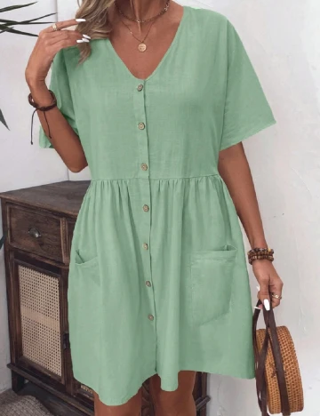 Rochie scurta SHEIN, verde
