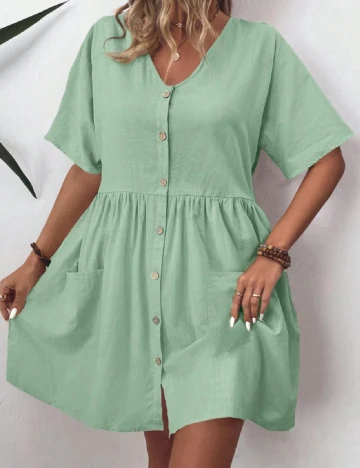 Rochie scurta SHEIN, verde