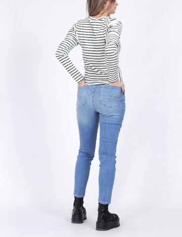 Bluza Pieces, alb/negru