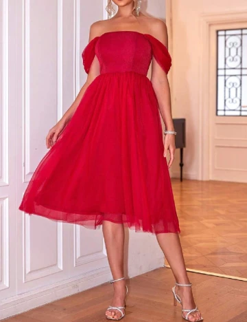 Rochie medie SHEIN, rosu