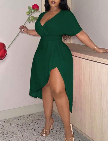 Rochie medie SHEIN CURVE, verde