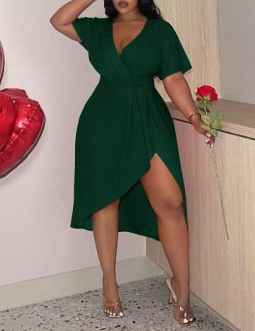 Rochie medie SHEIN CURVE, verde