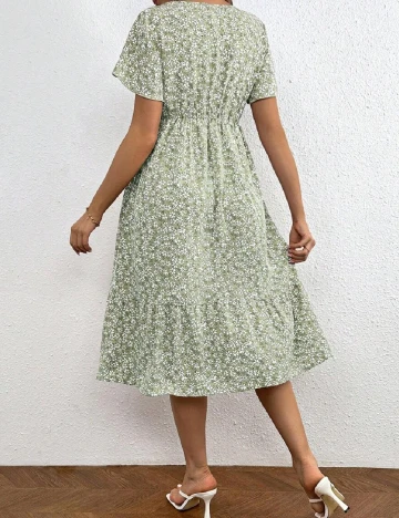 Rochie medie SHEIN Maternity, verde