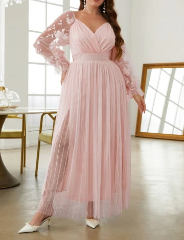 Rochie lunga Simplee Plus Size, roz