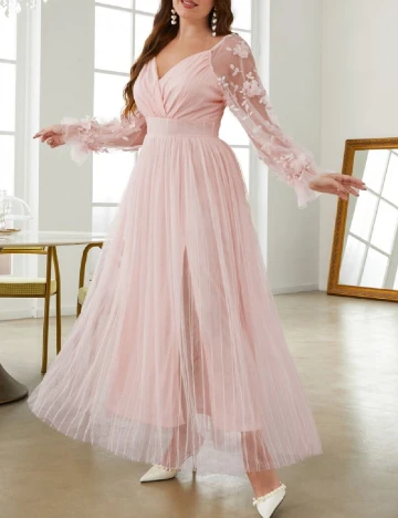 Rochie lunga Simplee Plus Size, roz