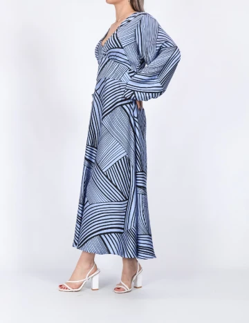 Rochie medie Pieces, albastru