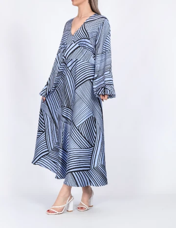 Rochie medie Pieces, albastru