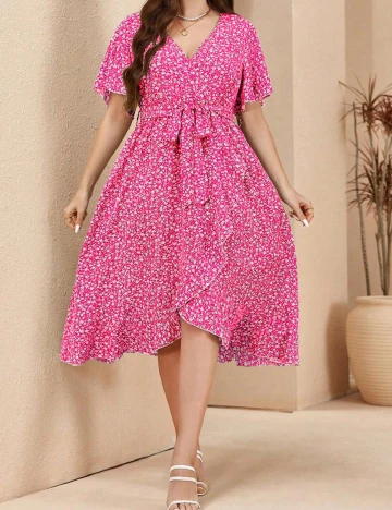 Rochie medie SHEIN CURVE, roz