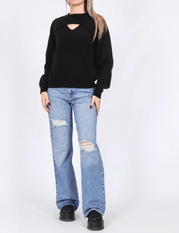 Bluza Pieces, negru