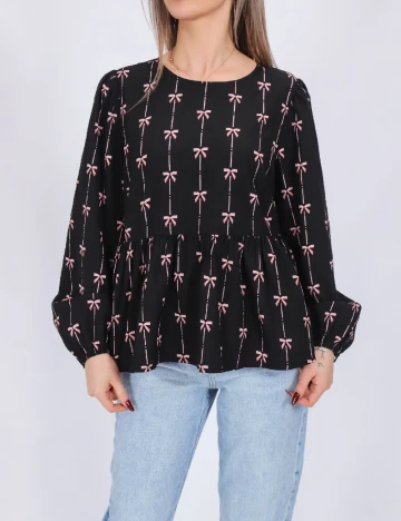 Bluza Pieces, negru