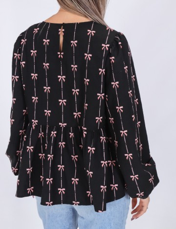 Bluza Pieces, negru