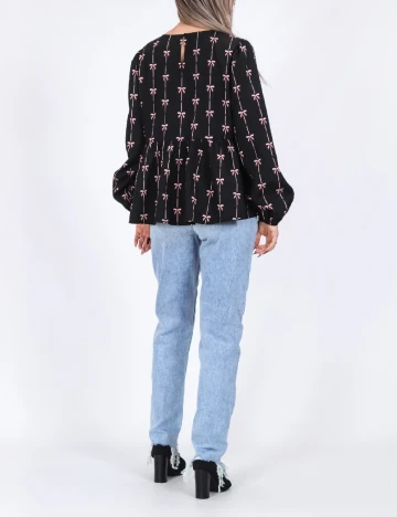 Bluza Pieces, negru