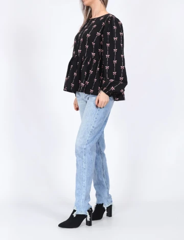 Bluza Pieces, negru