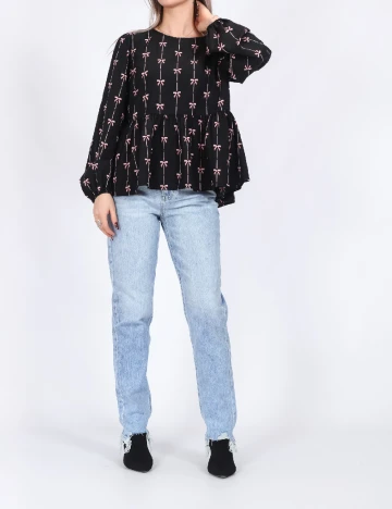 Bluza Pieces, negru