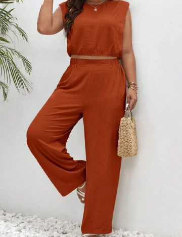Compleu SHEIN CURVE, caramiziu