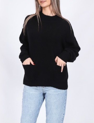 
						Pulover Pieces, negru