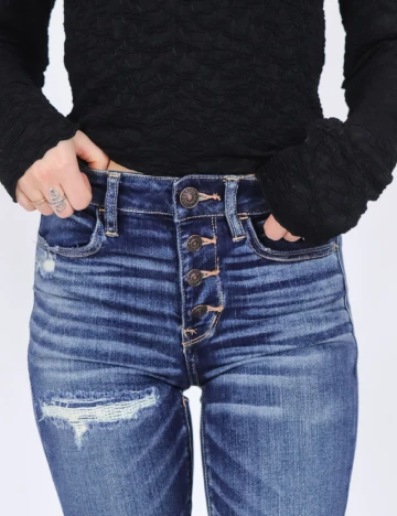 Blugi American Eagle, bleumarin Albastru