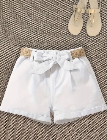 Pantaloni scurti Shein Kids, alb