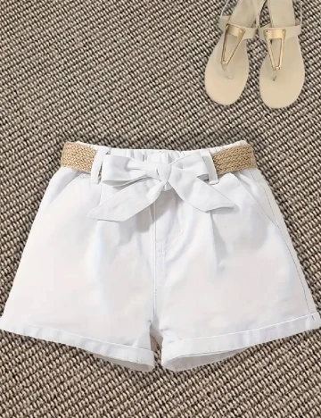 Pantaloni scurti Shein Kids, alb