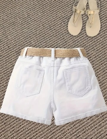 Pantaloni scurti Shein Kids, alb