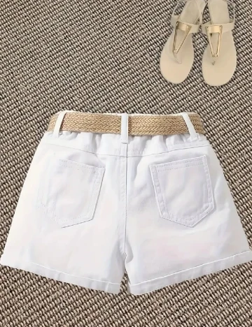 Pantaloni scurti Shein Kids, alb