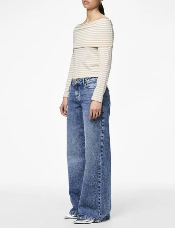 Bluza Pieces, crem/alb